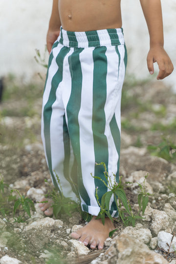 Pancho Pant - Green Stripe
