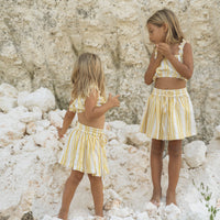 Capri Skirt - Lemon Stripe