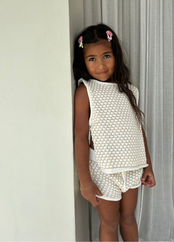 Bamba Knit Short  - Beige & Bone