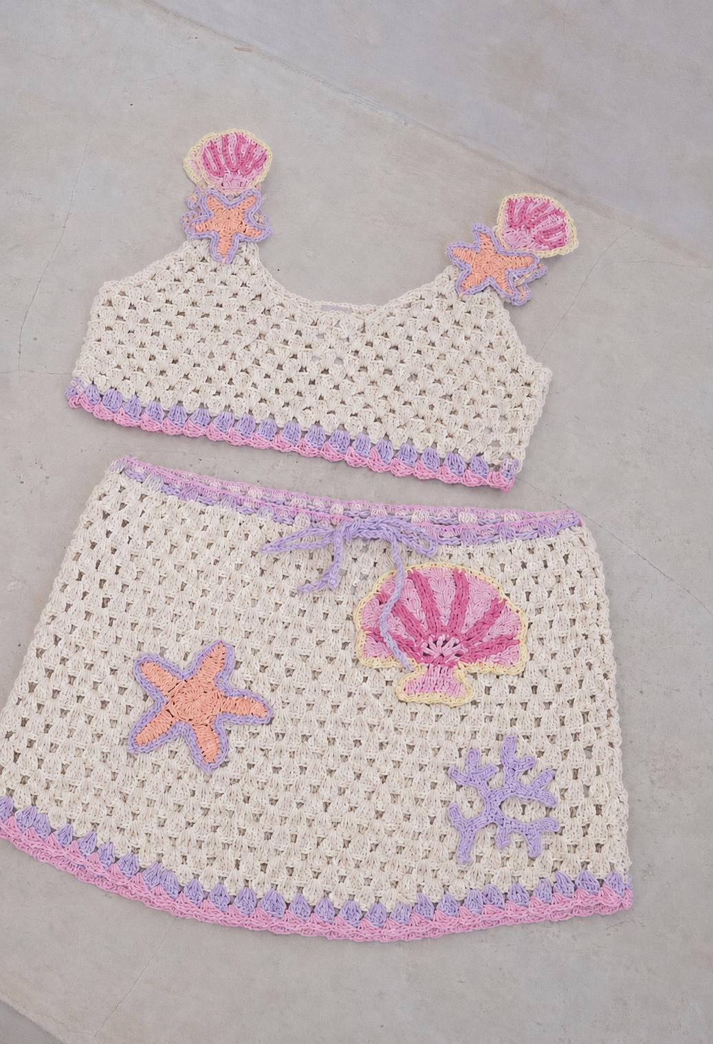 Aiko Crop - White Pastel
