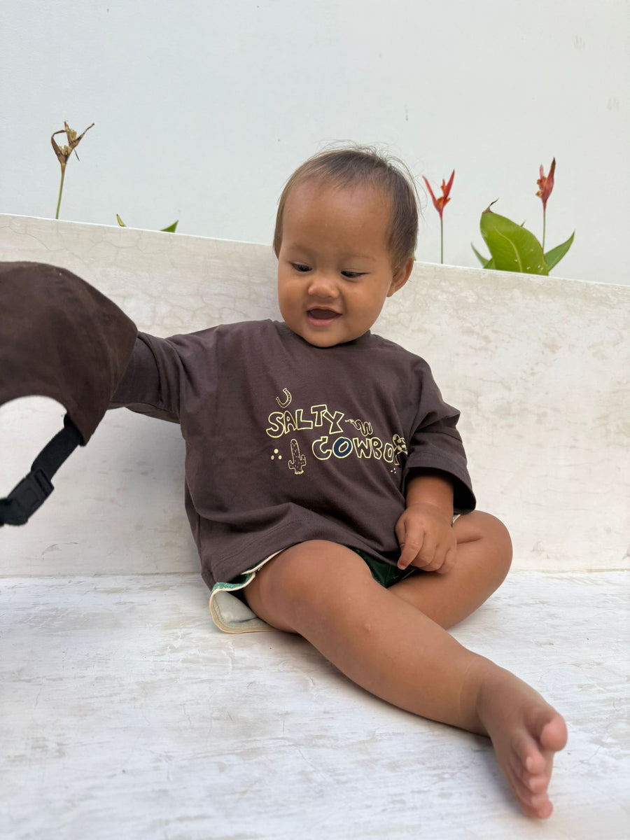 Salty Cowboy Tee - Chocolate