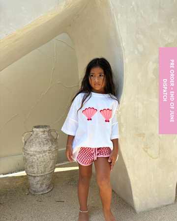 Mermaid Shell Tee - White ( PRE ORDER  END OF JUNE DISPATCH )